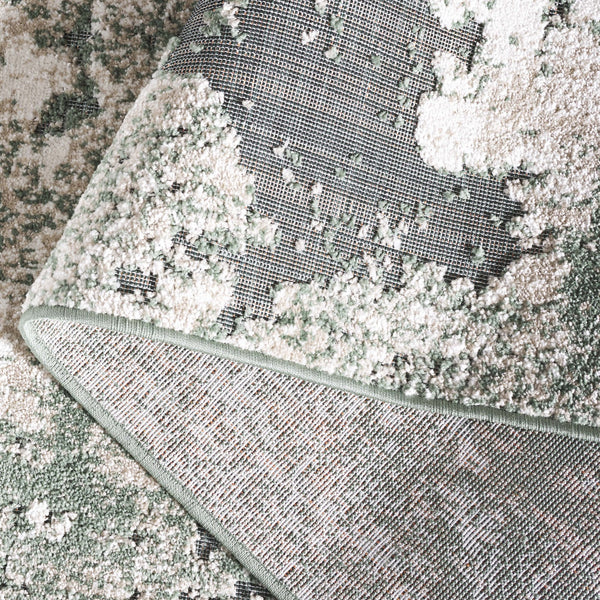 Safavieh Cabana Modern Power Loomed Area Rug From Turkey - Chic Green And Ivory Design For Elegant Spaces Green ,Ivory Polypropylene Cbn630y-9