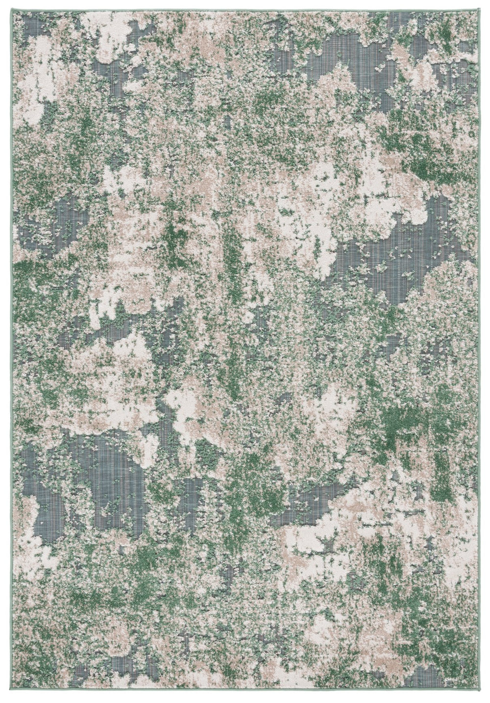 Safavieh Cabana Modern Power Loomed Area Rug From Turkey - Chic Green And Ivory Design For Elegant Spaces Green ,Ivory Polypropylene Cbn630y-9