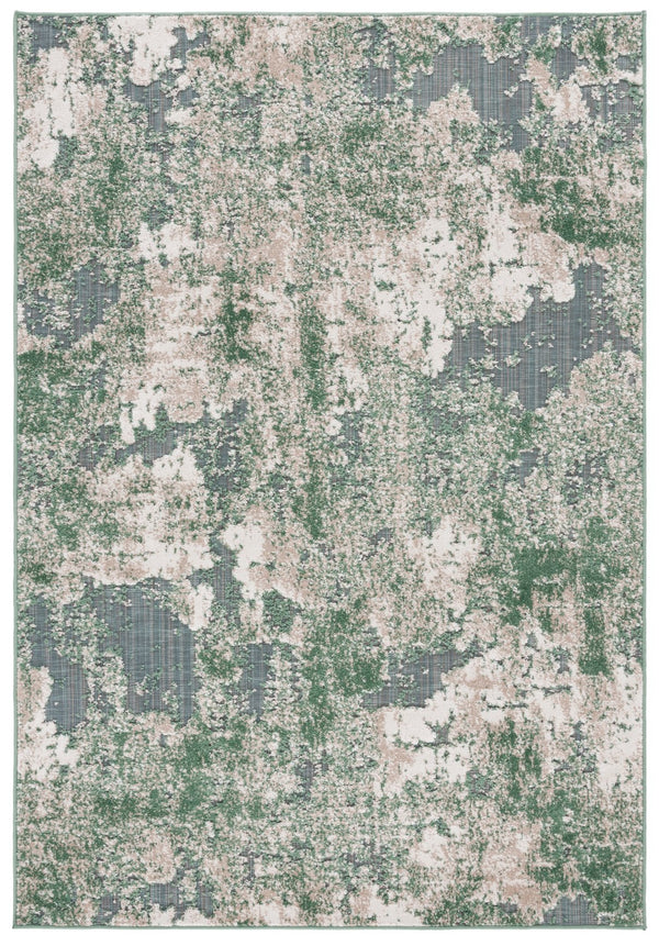 Safavieh Cabana Modern Power Loomed Area Rug From Turkey - Chic Green And Ivory Design For Elegant Spaces Green ,Ivory Polypropylene Cbn630y-9