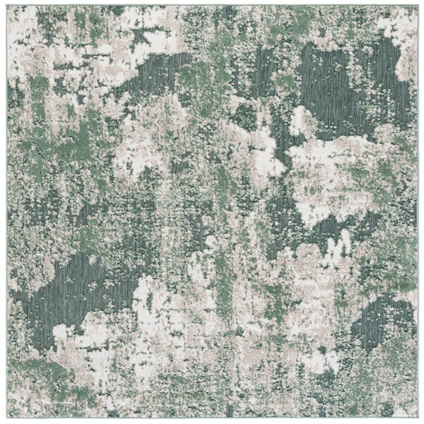 Safavieh Cabana Modern Power Loomed Area Rug From Turkey - Chic Green And Ivory Design For Elegant Spaces Green ,Ivory Polypropylene Cbn630y-9