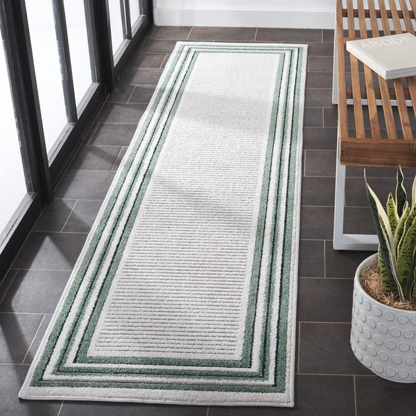 Safavieh Cabana Elegant Ivory And Green Area Rug - Durable, Stylish, And Oeko-tex Certified For Your Home Ivory ,Green Polypropylene Cbn634a-5
