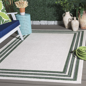 Safavieh Cabana Elegant Ivory And Green Area Rug - Durable, Stylish, And Oeko-tex Certified For Your Home Ivory ,Green Polypropylene Cbn634a-5