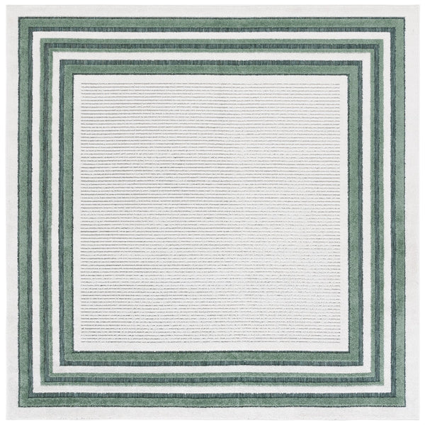 Safavieh Cabana Elegant Ivory And Green Area Rug - Durable, Stylish, And Oeko-tex Certified For Your Home Ivory ,Green Polypropylene Cbn634a-5