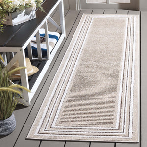 Safavieh Cabana Elegant Ivory And Green Area Rug - Durable, Stylish, And Oeko-tex Certified For Your Home Beige ,Ivory Polypropylene Cbn634b-7r