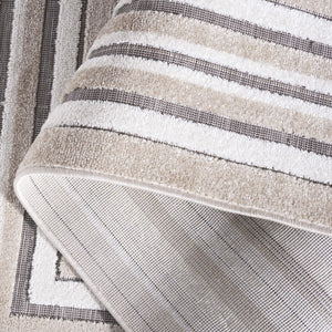 Safavieh Cabana Elegant Ivory And Green Area Rug - Durable, Stylish, And Oeko-tex Certified For Your Home Beige ,Ivory Polypropylene Cbn634b-7r