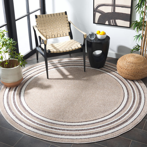 Safavieh Cabana Elegant Ivory And Green Area Rug - Durable, Stylish, And Oeko-tex Certified For Your Home Beige ,Ivory Polypropylene Cbn634b-7r