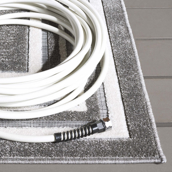 Safavieh Cabana Elegant Ivory And Green Area Rug - Durable, Stylish, And Oeko-tex Certified For Your Home Grey ,Ivory Polypropylene Cbn634f-5