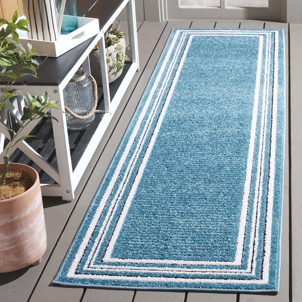 Safavieh Cabana Elegant Ivory And Green Area Rug - Durable, Stylish, And Oeko-tex Certified For Your Home Turquoise ,Ivory Polypropylene Cbn634k-7r