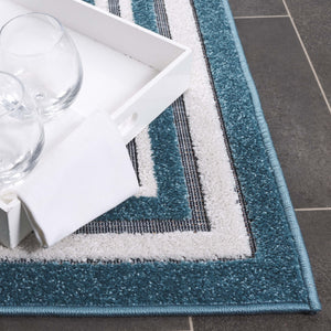 Safavieh Cabana Elegant Ivory And Green Area Rug - Durable, Stylish, And Oeko-tex Certified For Your Home Turquoise ,Ivory Polypropylene Cbn634k-7r