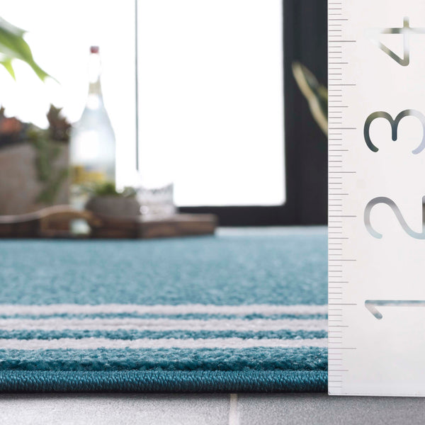 Safavieh Cabana Elegant Ivory And Green Area Rug - Durable, Stylish, And Oeko-tex Certified For Your Home Turquoise ,Ivory Polypropylene Cbn634k-7r