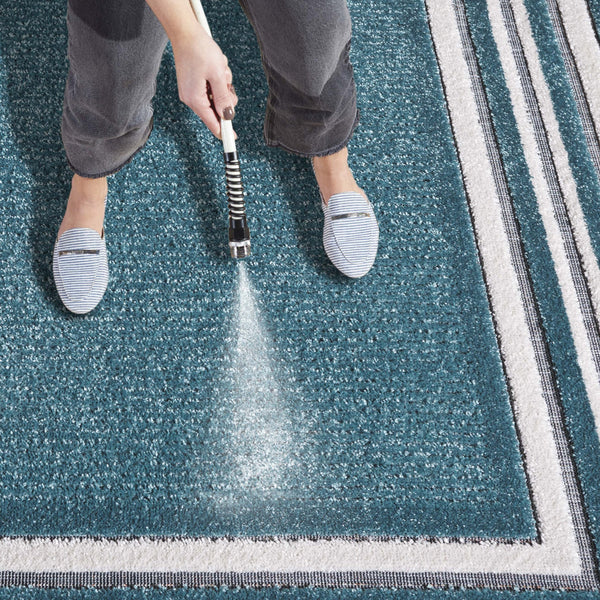 Safavieh Cabana Elegant Ivory And Green Area Rug - Durable, Stylish, And Oeko-tex Certified For Your Home Turquoise ,Ivory Polypropylene Cbn634k-7r