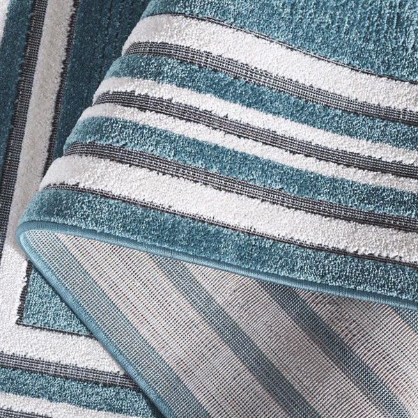 Safavieh Cabana Elegant Ivory And Green Area Rug - Durable, Stylish, And Oeko-tex Certified For Your Home Turquoise ,Ivory Polypropylene Cbn634k-7r