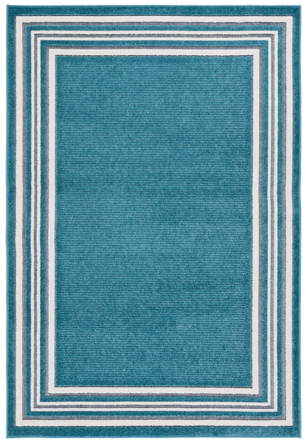 Safavieh Cabana Elegant Ivory And Green Area Rug - Durable, Stylish, And Oeko-tex Certified For Your Home Turquoise ,Ivory Polypropylene Cbn634k-7r