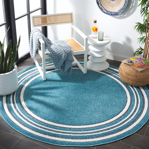 Safavieh Cabana Elegant Ivory And Green Area Rug - Durable, Stylish, And Oeko-tex Certified For Your Home Turquoise ,Ivory Polypropylene Cbn634k-7r