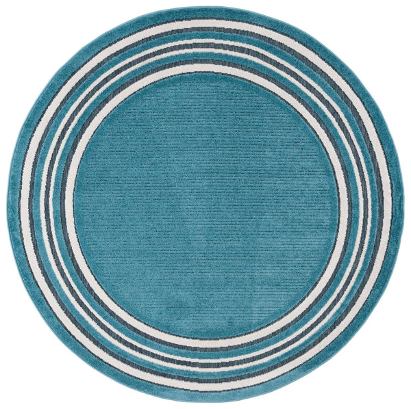 Safavieh Cabana Elegant Ivory And Green Area Rug - Durable, Stylish, And Oeko-tex Certified For Your Home Turquoise ,Ivory Polypropylene Cbn634k-7r