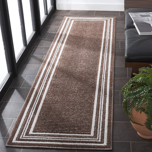 Safavieh Cabana Elegant Ivory And Green Area Rug - Durable, Stylish, And Oeko-tex Certified For Your Home Brown ,Ivory Polypropylene Cbn634t-5