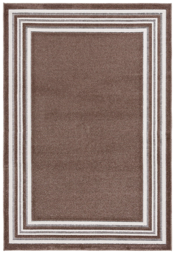 Safavieh Cabana Elegant Ivory And Green Area Rug - Durable, Stylish, And Oeko-tex Certified For Your Home Brown ,Ivory Polypropylene Cbn634t-5