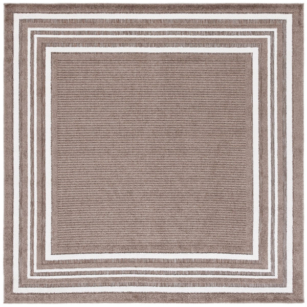 Safavieh Cabana Elegant Ivory And Green Area Rug - Durable, Stylish, And Oeko-tex Certified For Your Home Brown ,Ivory Polypropylene Cbn634t-5