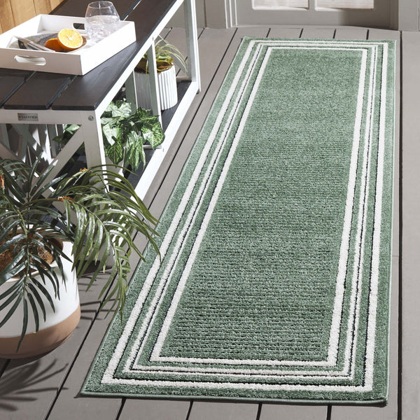 Safavieh Cabana Elegant Ivory And Green Area Rug - Durable, Stylish, And Oeko-tex Certified For Your Home Green ,Ivory Polypropylene Cbn634y-7r