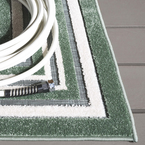 Safavieh Cabana Elegant Ivory And Green Area Rug - Durable, Stylish, And Oeko-tex Certified For Your Home Green ,Ivory Polypropylene Cbn634y-7r