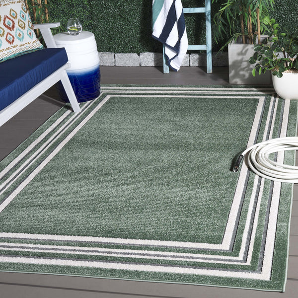 Safavieh Cabana Elegant Ivory And Green Area Rug - Durable, Stylish, And Oeko-tex Certified For Your Home Green ,Ivory Polypropylene Cbn634y-7r