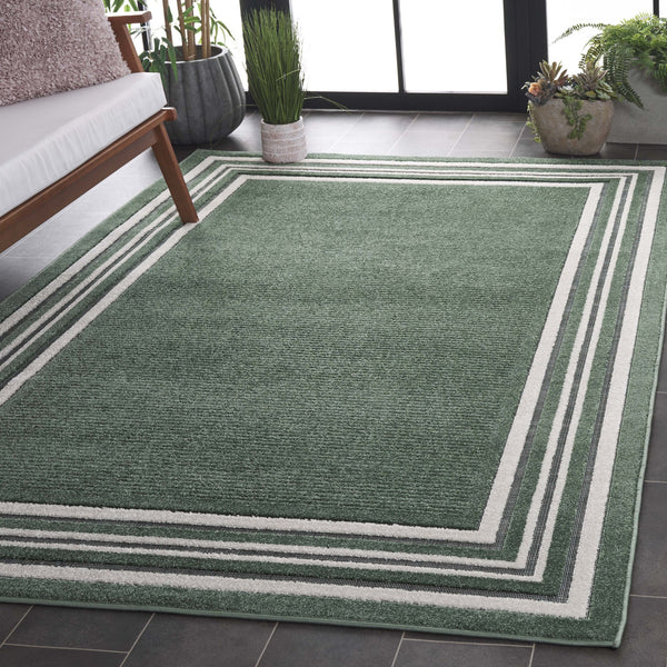 Safavieh Cabana Elegant Ivory And Green Area Rug - Durable, Stylish, And Oeko-tex Certified For Your Home Green ,Ivory Polypropylene Cbn634y-7r
