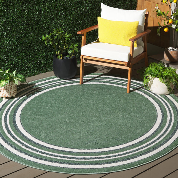 Safavieh Cabana Elegant Ivory And Green Area Rug - Durable, Stylish, And Oeko-tex Certified For Your Home Green ,Ivory Polypropylene Cbn634y-7r