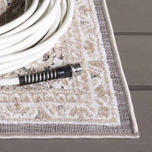 Safavieh Cabana Elegant Transitional Area Rug – Durable Power Loomed Design For Hallways And Entrances Beige ,Ivory Polypropylene Cbn636b-9