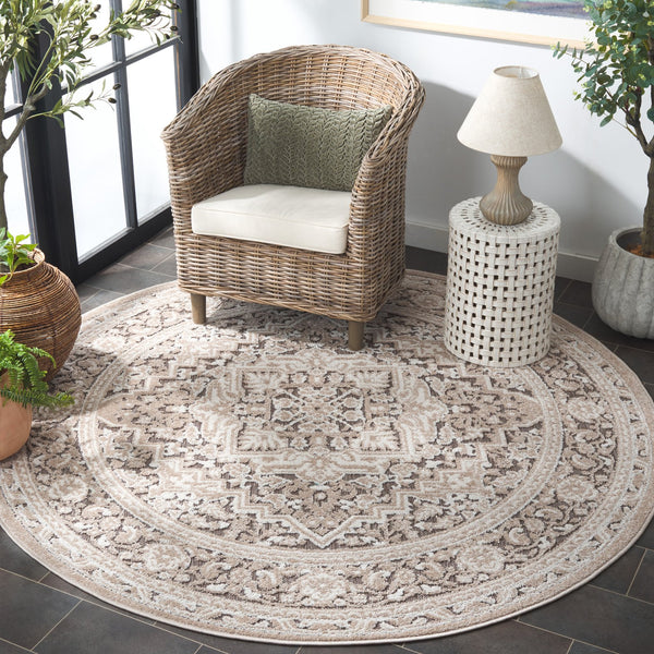 Safavieh Cabana Elegant Transitional Area Rug – Durable Power Loomed Design For Hallways And Entrances Beige ,Ivory Polypropylene Cbn636b-9