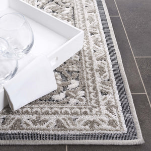 Safavieh Cabana Elegant Transitional Area Rug – Durable Power Loomed Design For Hallways And Entrances Grey ,Ivory Polypropylene Cbn636f-28