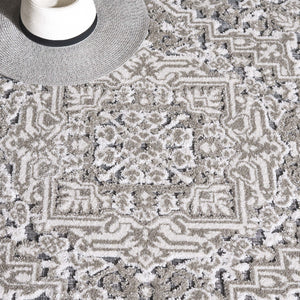 Safavieh Cabana Elegant Transitional Area Rug – Durable Power Loomed Design For Hallways And Entrances Grey ,Ivory Polypropylene Cbn636f-28