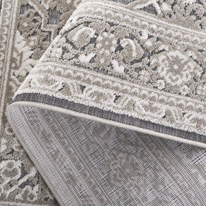 Safavieh Cabana Elegant Transitional Area Rug – Durable Power Loomed Design For Hallways And Entrances Grey ,Ivory Polypropylene Cbn636f-28