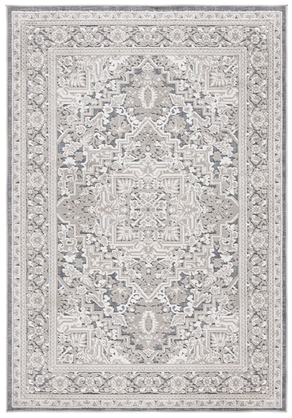 Safavieh Cabana Elegant Transitional Area Rug – Durable Power Loomed Design For Hallways And Entrances Grey ,Ivory Polypropylene Cbn636f-28