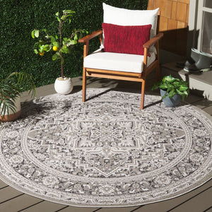 Safavieh Cabana Elegant Transitional Area Rug – Durable Power Loomed Design For Hallways And Entrances Grey ,Ivory Polypropylene Cbn636f-28