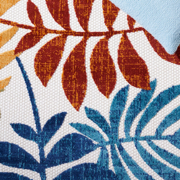 Safavieh Cabana Floral Elegance Area Rug - Timeless Charm For Indoor And Outdoor Spaces, Durable & Stylish Design Creme ,Red Polypropylene Cbn814a-218