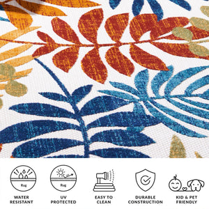 Safavieh Cabana Floral Elegance Area Rug - Timeless Charm For Indoor And Outdoor Spaces, Durable & Stylish Design Creme ,Red Polypropylene Cbn814a-218