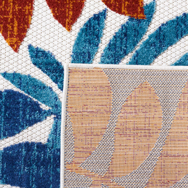 Safavieh Cabana Floral Elegance Area Rug - Timeless Charm For Indoor And Outdoor Spaces, Durable & Stylish Design Creme ,Red Polypropylene Cbn814a-218