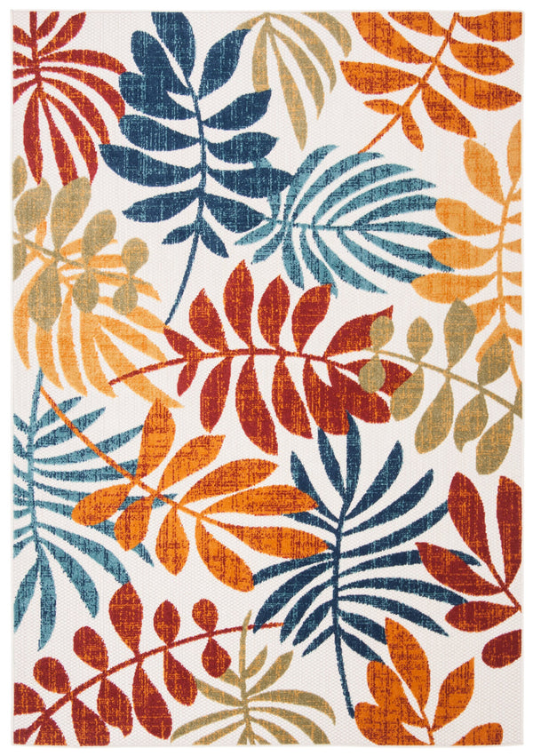 Safavieh Cabana 814A Cream Red 6X8 Low-Profile Rug – Power-Loomed Turkish Polypropylene, Indoor/Outdoor Durable CBN814A-68