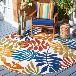 Safavieh Cabana 814A Cream Red 6X8 Low-Profile Rug – Power-Loomed Turkish Polypropylene, Indoor/Outdoor Durable CBN814A-68