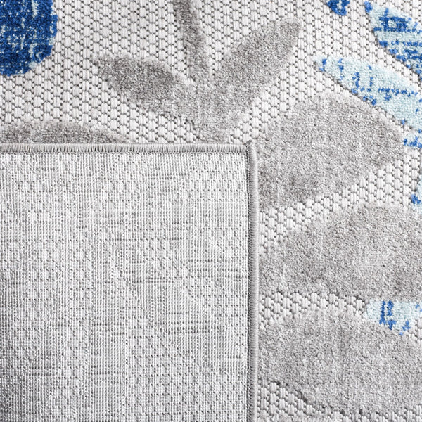 Safavieh Cabana Floral Elegance Area Rug - Timeless Charm For Indoor And Outdoor Spaces, Durable & Stylish Design Grey ,Blue Polypropylene Cbn814f-5sq