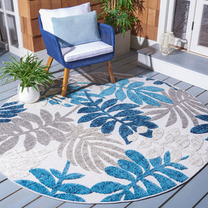 Safavieh Cabana Low-Profile 6X8 Rug — Grey & Blue Modern Flatweave, Indoor/Outdoor Durable Power-Loomed Turkey CBN814F-68