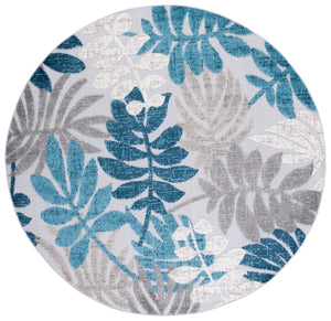 Safavieh Cabana Low-Profile 6X8 Rug — Grey & Blue Modern Flatweave, Indoor/Outdoor Durable Power-Loomed Turkey CBN814F-68