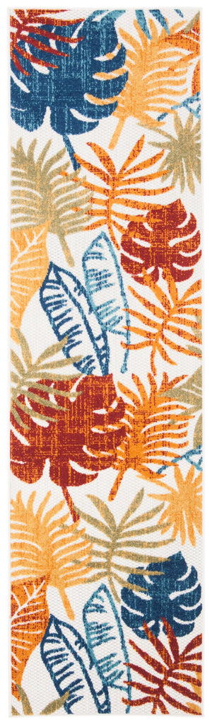 Safavieh Cabana Turkish Runner Rug - Vibrant Creme & Red Floral Design For Indoor/Outdoor Elegance 2x16 Ft Creme ,Red Polypropylene Cbn831a-216