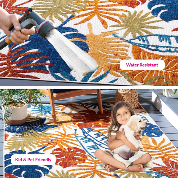 Safavieh Cabana Turkish Runner Rug - Vibrant Creme & Red Floral Design For Indoor/Outdoor Elegance 2x16 Ft Creme ,Red Polypropylene Cbn831a-216