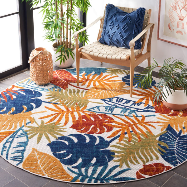 Safavieh Cabana Turkish Runner Rug - Vibrant Creme & Red Floral Design For Indoor/Outdoor Elegance 2x16 Ft Creme ,Red Polypropylene Cbn831a-216