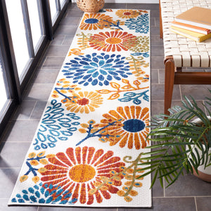 Safavieh Cabana Cream Red 6X8 Indoor/Outdoor Rug – Low-Profile 1/4" Pile, Power-Loomed Polypropylene Durability CBN832A-68