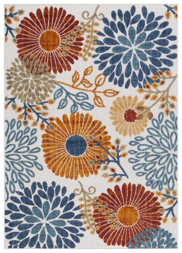 Safavieh Cabana Elegant Turkish Area Rug With Floral Design – Durable, Versatile, Perfect For Any Space Creme ,Red Polypropylene Cbn832a-10r