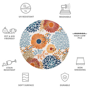 Safavieh Cabana Elegant Turkish Area Rug With Floral Design – Durable, Versatile, Perfect For Any Space Creme ,Red Polypropylene Cbn832a-10r