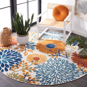 Safavieh Cabana Cream Red 6X8 Indoor/Outdoor Rug – Low-Profile 1/4" Pile, Power-Loomed Polypropylene Durability CBN832A-68