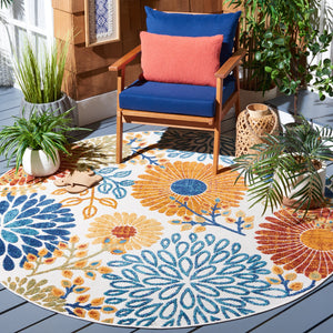Safavieh Cabana Cream Red 6X8 Indoor/Outdoor Rug – Low-Profile 1/4" Pile, Power-Loomed Polypropylene Durability CBN832A-68
